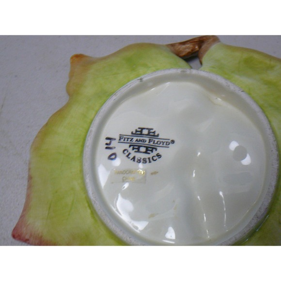 Vtg Fitz & Floyd Classic Collection Grape Leaf Dish - Picture 4 of 7